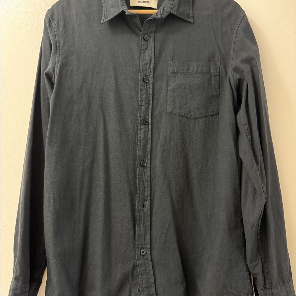 Men's Black Buck Mason Button-Up Shirt